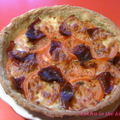 tarte tomates mozza' brésaola sur sa pâte brisée au thym