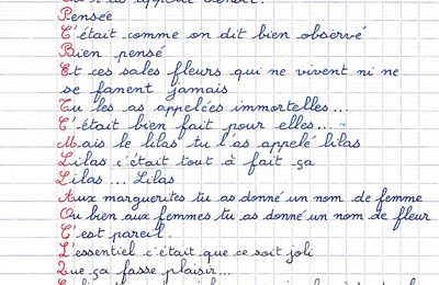poème de tournesol, de pensée,d'immortelles,de lilas, de marguerite, d'hélianthe : "fleurs et couronnes" de Jacques Prévert