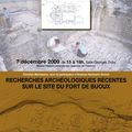 [séminaire] Recherches archéologiques récentes sur le site du Fort de Buoux - lundi 7 décembre 2009