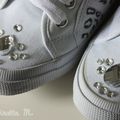 DIY : ▼▲ Mes Baskets Blanches Graouu, Roses & Strass ▲▼
