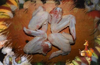 - 2 ailes de poulets par invité - vermicelle