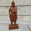 Statue Bois Sculpté Gaucho Argentin Sculpture Hector Garbati Argentine / Art Populaire.