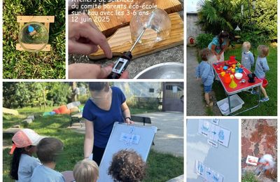 ateliers sciences du comité parents éco-école sur l'eau avec les 3-6 ans
