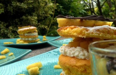 Petit gâteau monté à l'ananas et au mascarpone (comment finir les restes du frigo) 