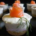 Mini cheesecakes au saumon fumé