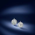 A pair of diamond earrings