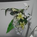 Décoration de voiture pour mariage - fleurs éternelles