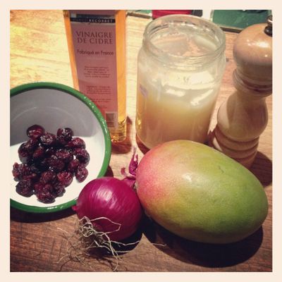 Chutney mangue-cranberries