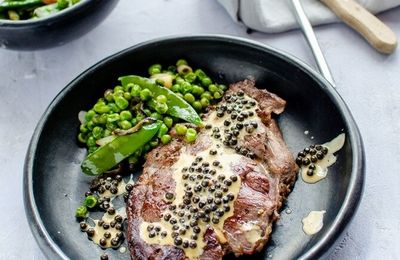 Entrecôte sauce poivre vert