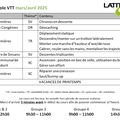 Programme des rendez-vous de l'école VTT