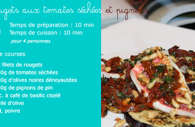 Filet de rouget aux tomates séchées et pignons