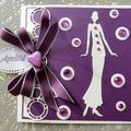 2 cartes de couleur violette