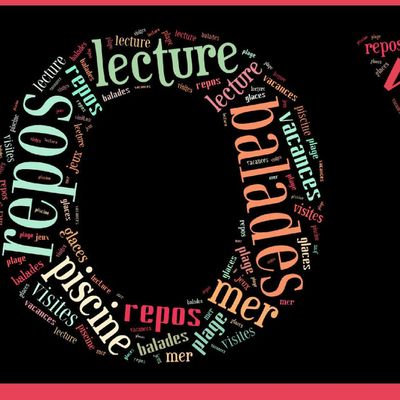 Carte de vacances : JOY en mots ou un hippocampe mots!