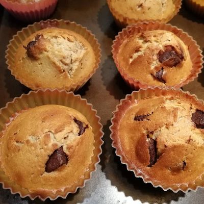 Muffins aux noix de pécan et pépites de chocolat