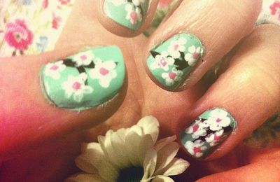 Nail art Sakura Flowers