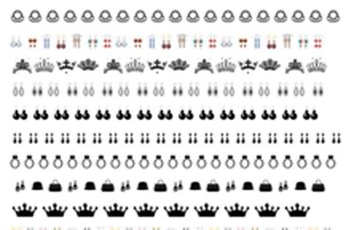 Galons imprimés: Bijoux et couronnes