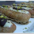 **Minis éclairs chocolathés  parfumés au thé vert  Matcha**