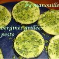 Aubergines grillées au pesto