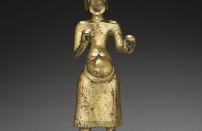 Ascetic Holding a Skull, c. 500 CE, China, Northern Wei dynasty (386-534)