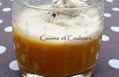 Velouté de butternut, crème fouettée au café sur une idée de Anne-Sophie Pic