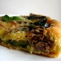 Tarte aux courgettes et viande hachee.