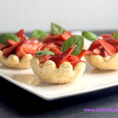Tulipes feuilletées aux fraises