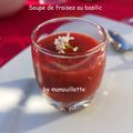 Soupe de fraise au basilic