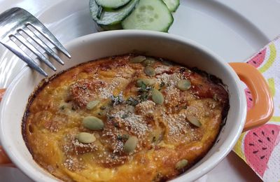 flan au thon, tomates et brocoli