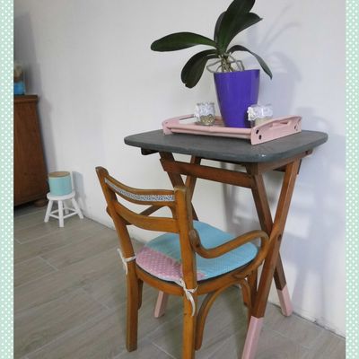 Table vintage relookée