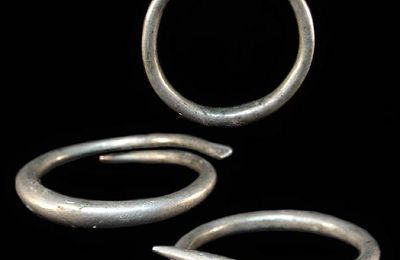 A Champa silver earring. Champa Kingdom, circa 18th to 19th century A.D. Vietnam