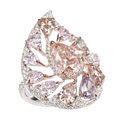 Bogh-Art fancy intense orangey pink diamond ring.