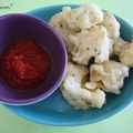 Beignets de chou-fleur et sauce au piment - Cavolfiori fritti e salsa ai peperoni