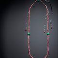 A tourmaline court necklace, Qing dynasty, 18th century
