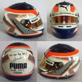 Race helmet Arai GP-5 Kevin Magnussen by Jens Munser 2010 German F3 / Signed