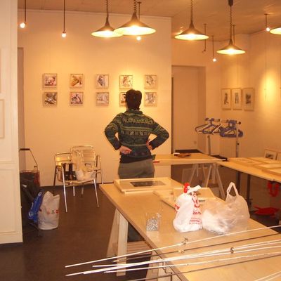 Accrochage de l'exposition 