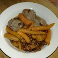 Boeuf aux lentilles et carottes