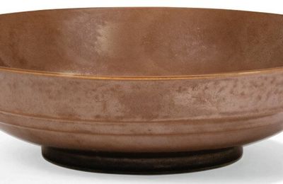 A café-au-lait glazed shallow dish, Yongzheng mark and period (1723-1735)