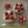 Tarte verte aux tomates cerises