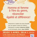 Conférence sur le gender à Charenton jeudi 3 avril