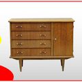 2 Mini enfilades commodes buffets vintage bois massif 1950 Vendues