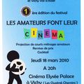 festival du court-métrage à Vichy JEUDI 18 MARS 20H 