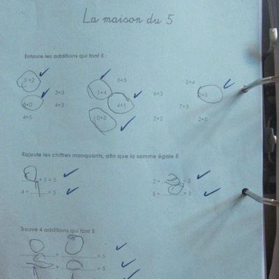 Additions en-dessous de 10(exercice) 5