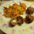 BOULETTES DE VIANDE AUX TROIS FROMAGES