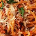 Bucatini à l’Amatriciana (oh mon D** ! elle va faire un blog de recettes de cuisine maintenant ?!...)