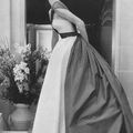 Suzy Parker wearing Christian Dior gown, 1951