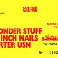 The Wonder Stuff / Carter USM / NIN - Mardi 3 Septembre 1991 - Elysée Montmartre (Paris)