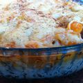 gratin de carottes sur lit de riz au boeuf