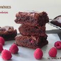 Brownies au chocolat et aux framboises, sans gluten et sans lactose