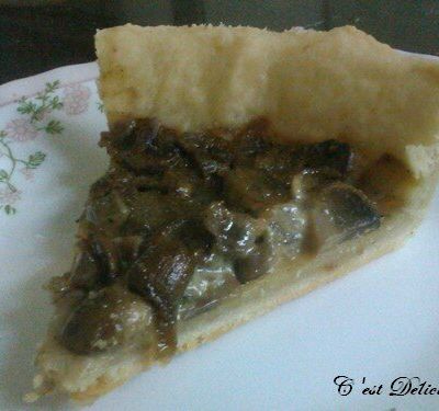 Tarte aux champignons et aux oignons