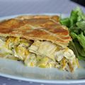 Tourte au Poulet, Poireaux et Carottes